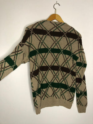 Vintage Pullover mit tollem Muster (S)