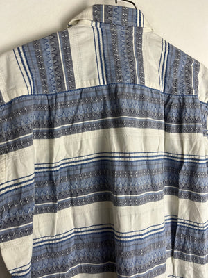 Vintage Crazy Pattern Baumwoll Hemd (L)