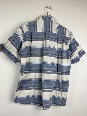 Vintage Crazy Pattern Baumwoll Hemd (L)