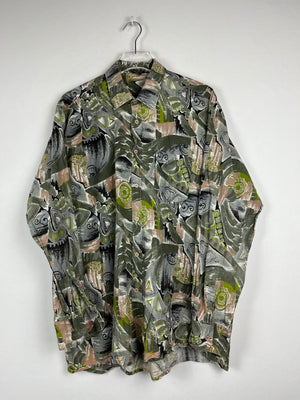 Vintage Crazy Pattern Hemd (L)