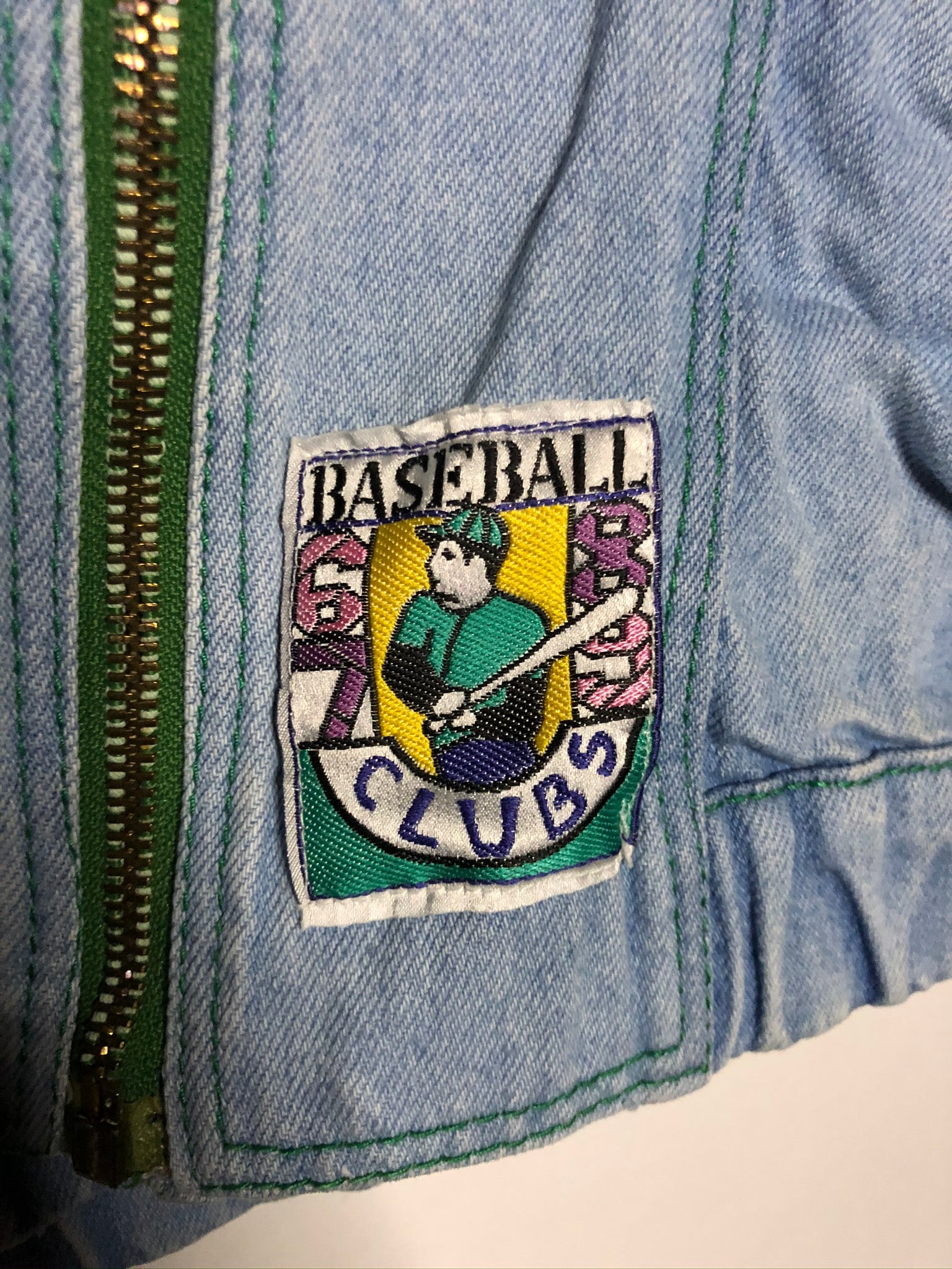 Vintage Jeansjacke mit tollem Backstitching (S)