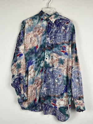 Vintage Crazy Pattern Hemd (M)