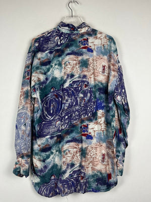 Vintage Crazy Pattern Hemd (M)