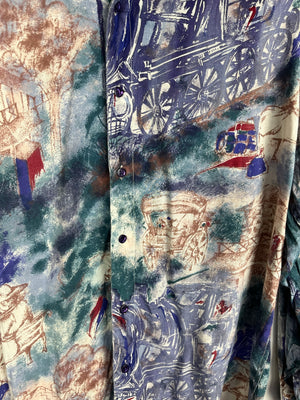 Vintage Crazy Pattern Hemd (M)