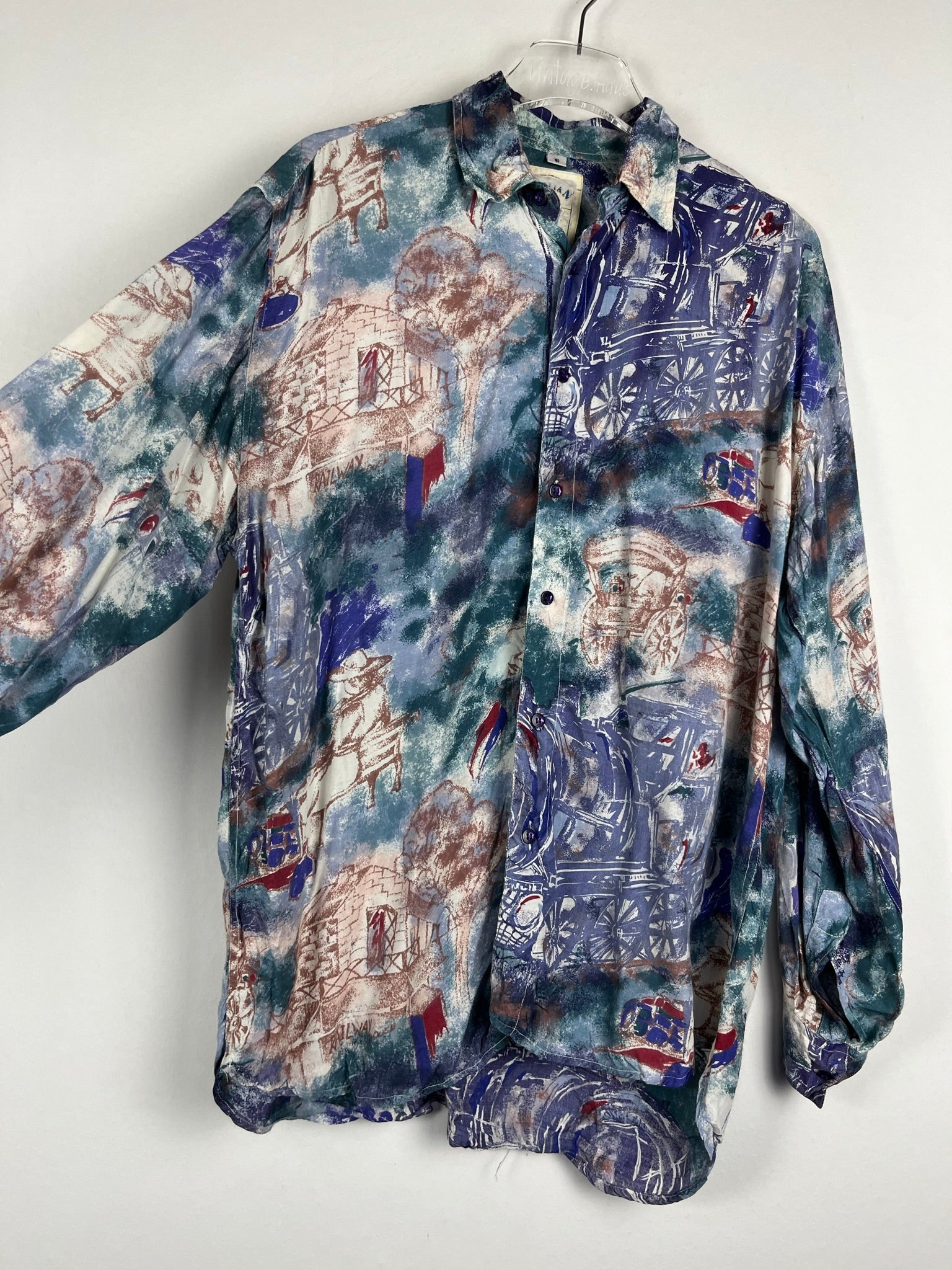 Vintage Crazy Pattern Hemd (M)