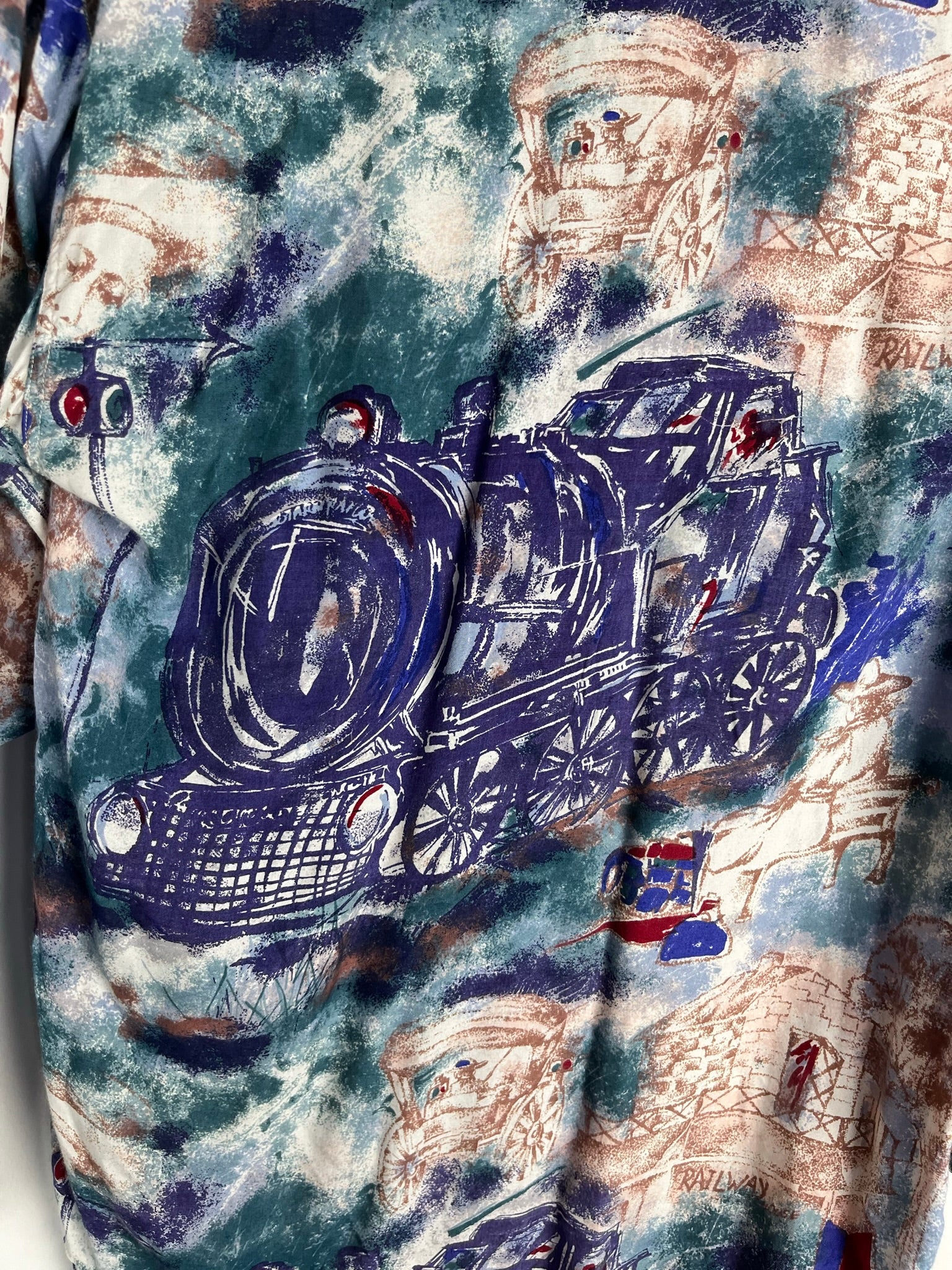 Vintage Crazy Pattern Hemd (M)