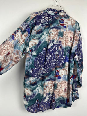 Vintage Crazy Pattern Hemd (M)