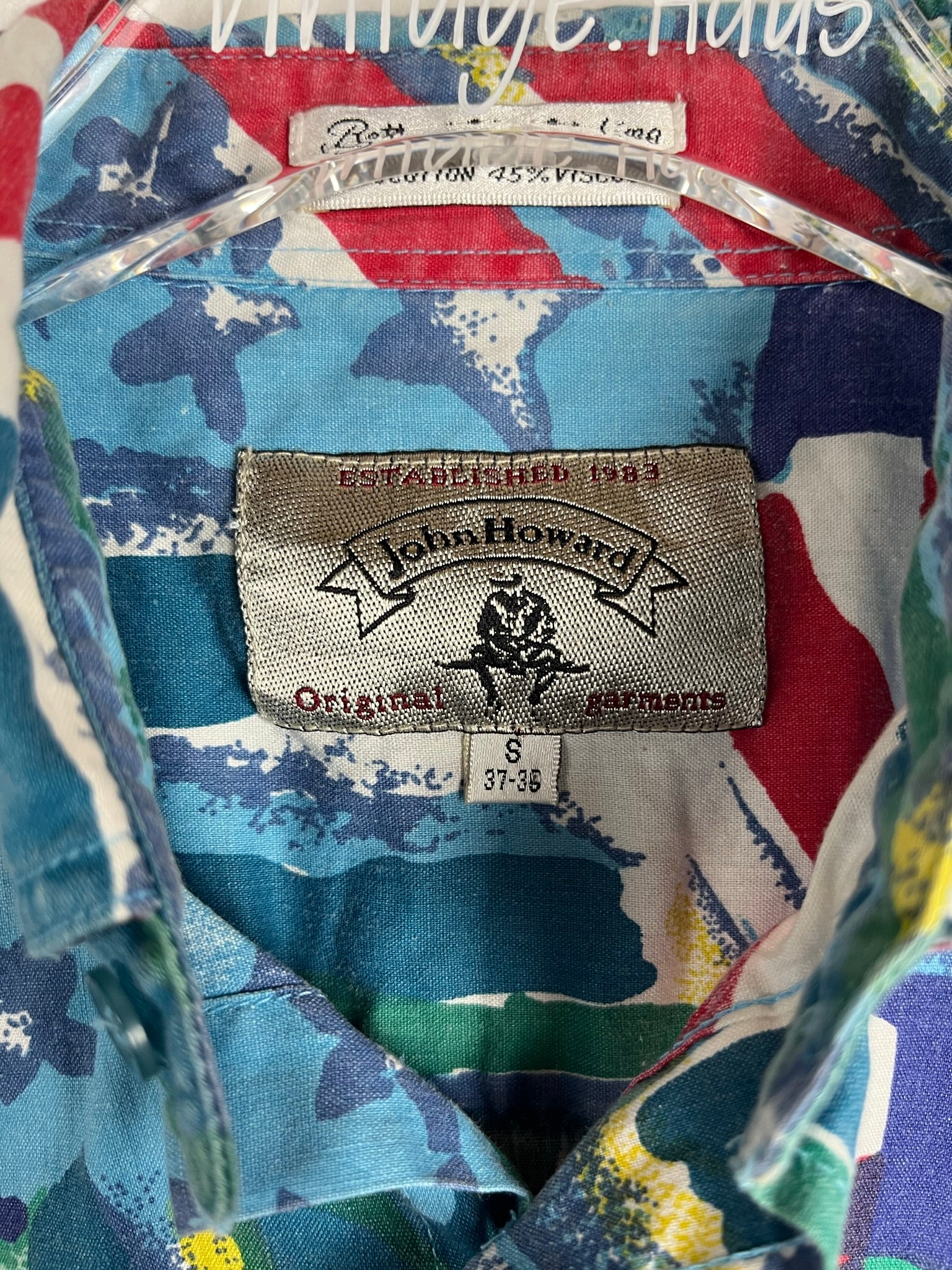 Vintage Crazy Pattern Hemd (S)