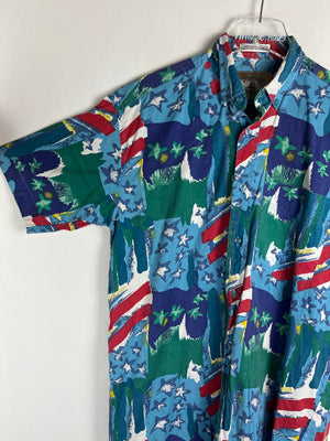Vintage Crazy Pattern Hemd (S)