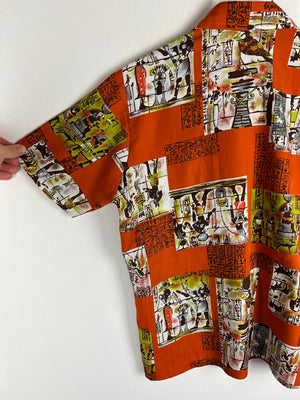 Vintage Crazy Pattern Hemd (S)