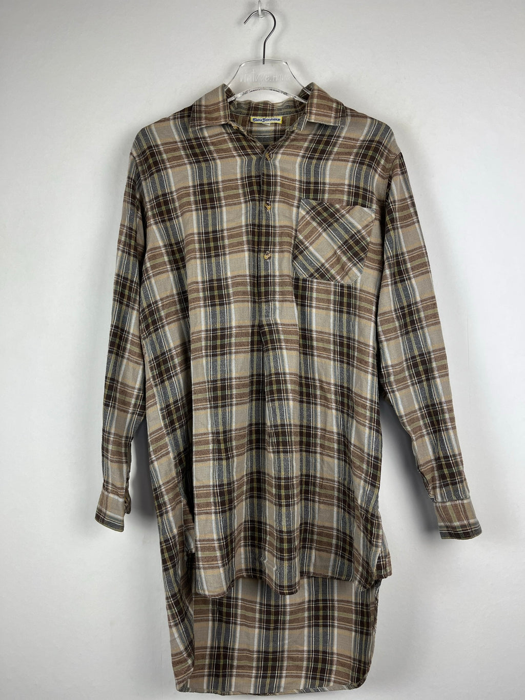 Vintage Half-Zip Flanell Hemd (L)