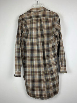 Vintage Half-Zip Flanell Hemd (L)