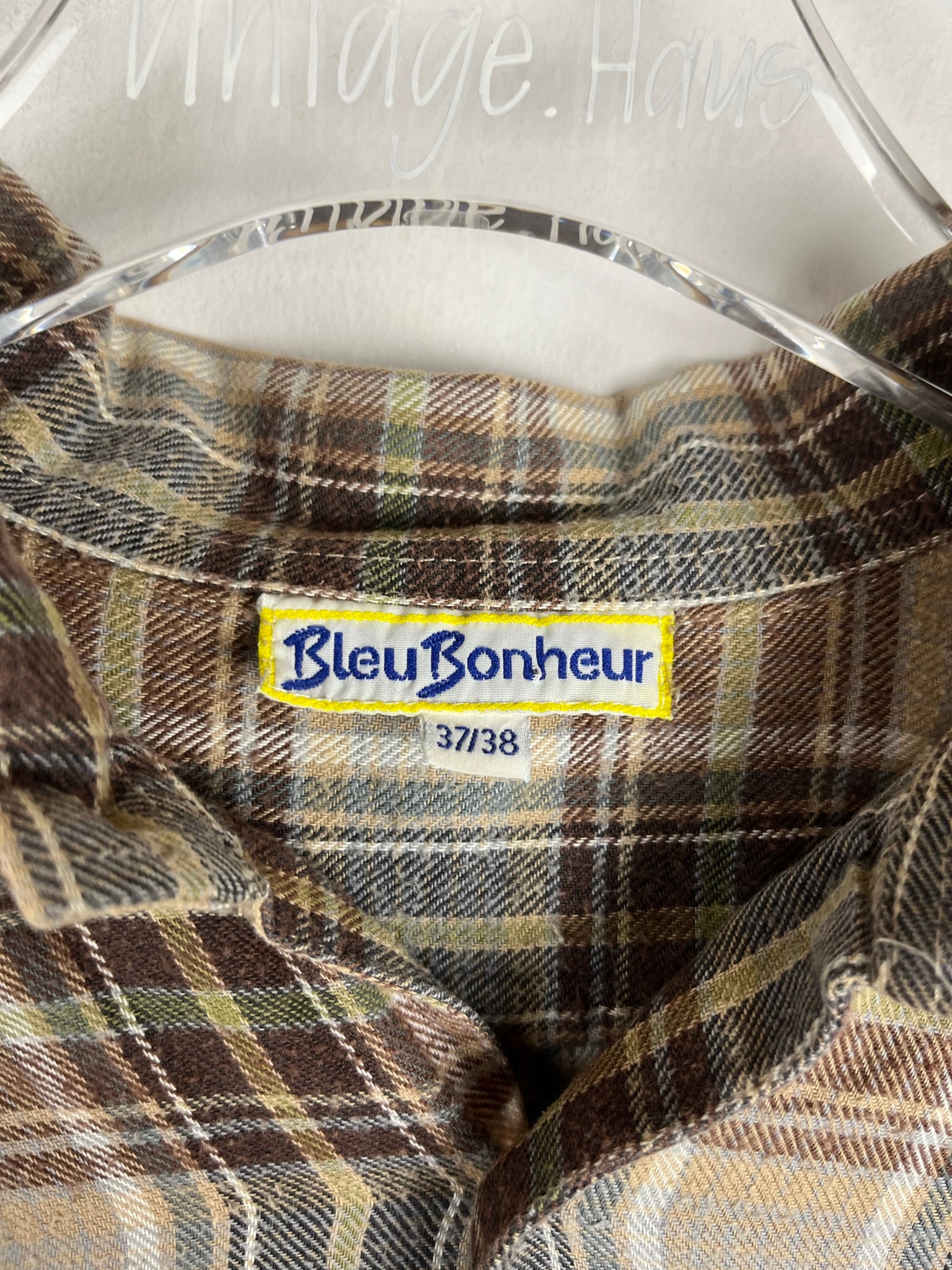 Vintage Half-Zip Flanell Hemd (L)