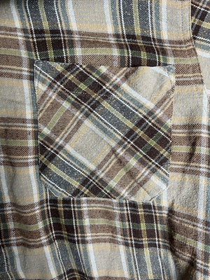 Vintage Half-Zip Flanell Hemd (L)