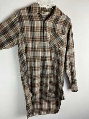Vintage Half-Zip Flanell Hemd (L)