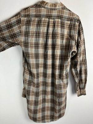 Vintage Half-Zip Flanell Hemd (L)