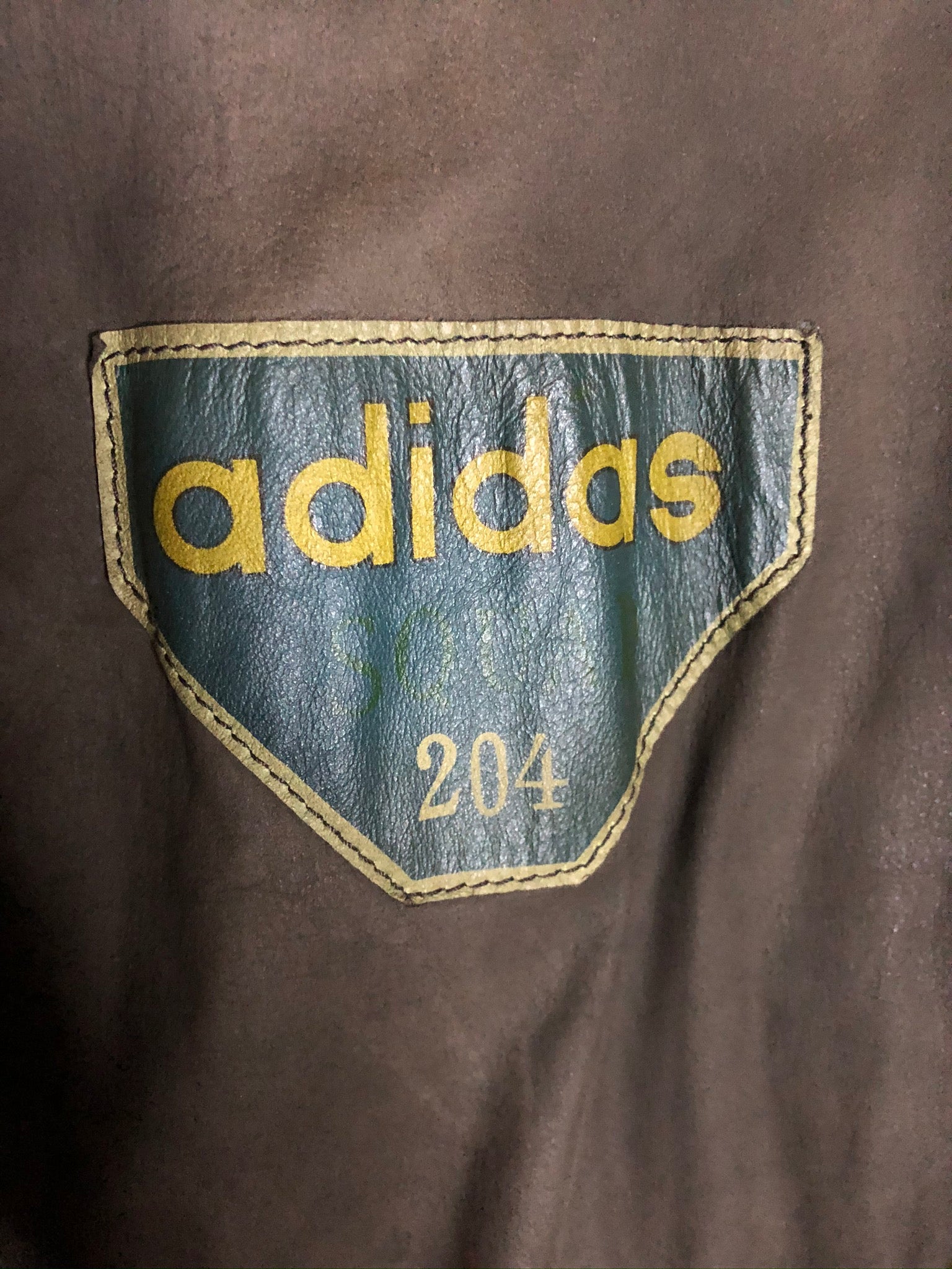 Vintage Adidas Airborne Lederjacke (XL)