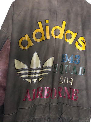 Vintage Adidas Airborne Lederjacke (XL)