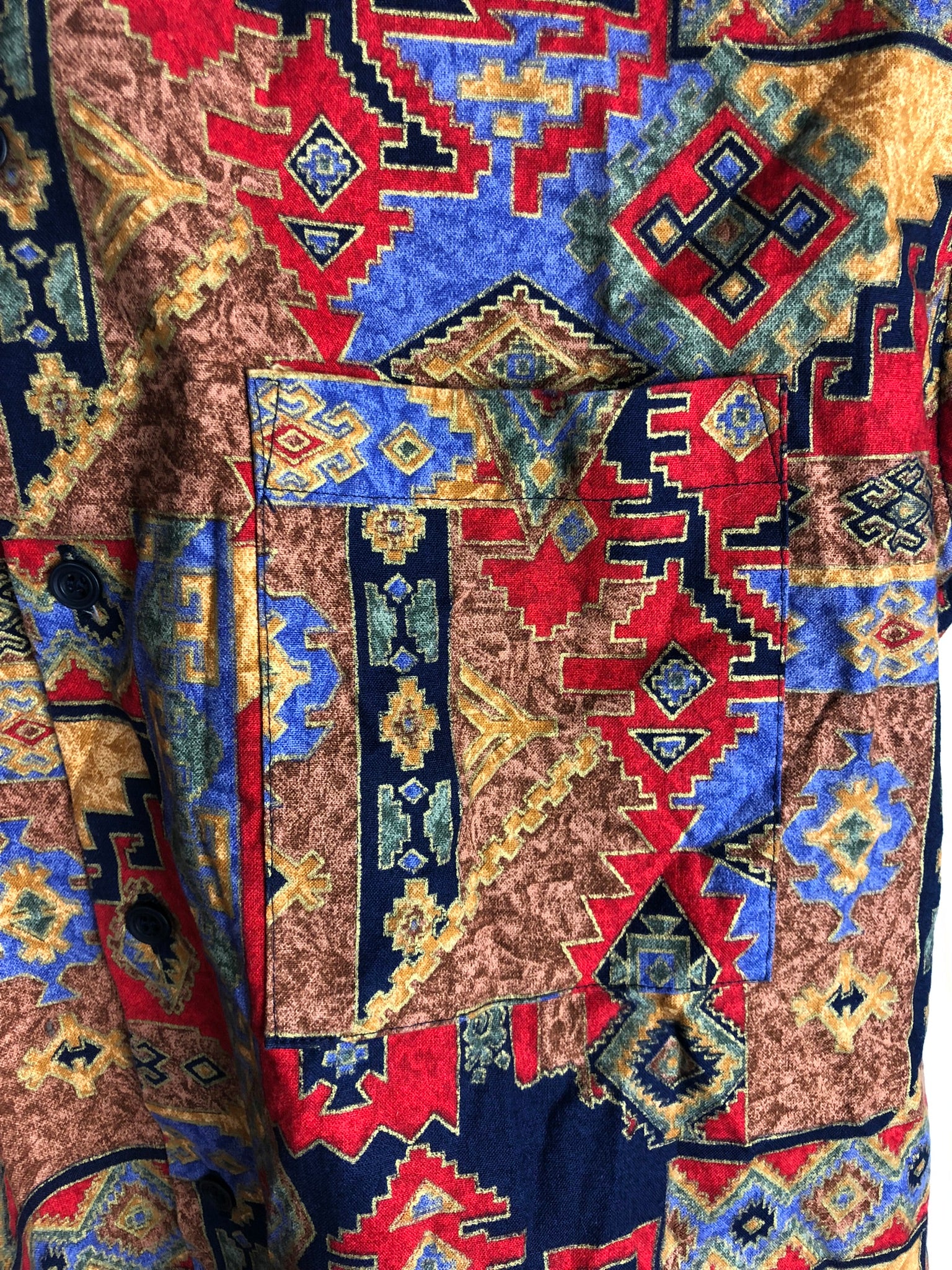Vintage Crazy Pattern Hemd (S)
