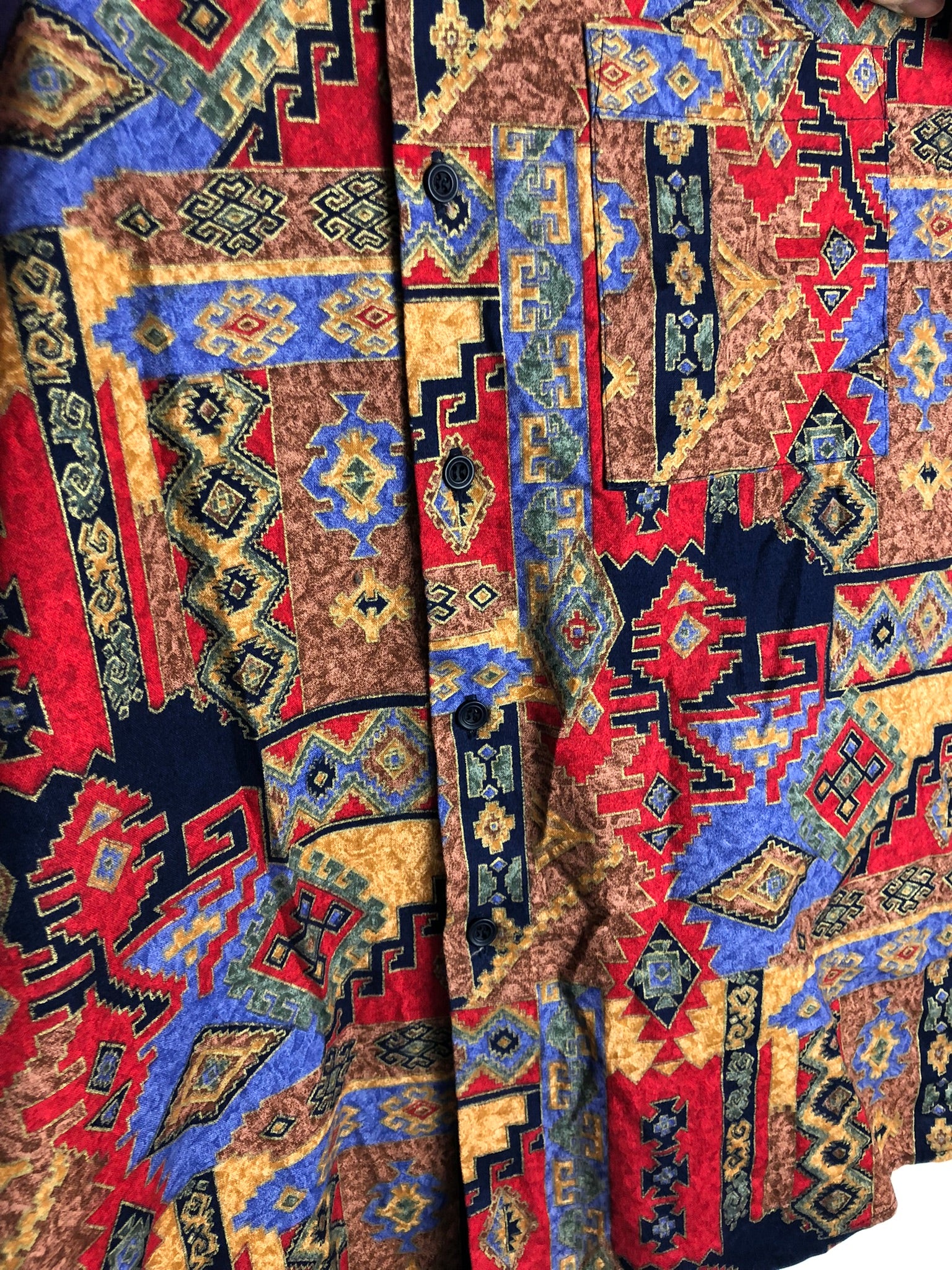 Vintage Crazy Pattern Hemd (S)