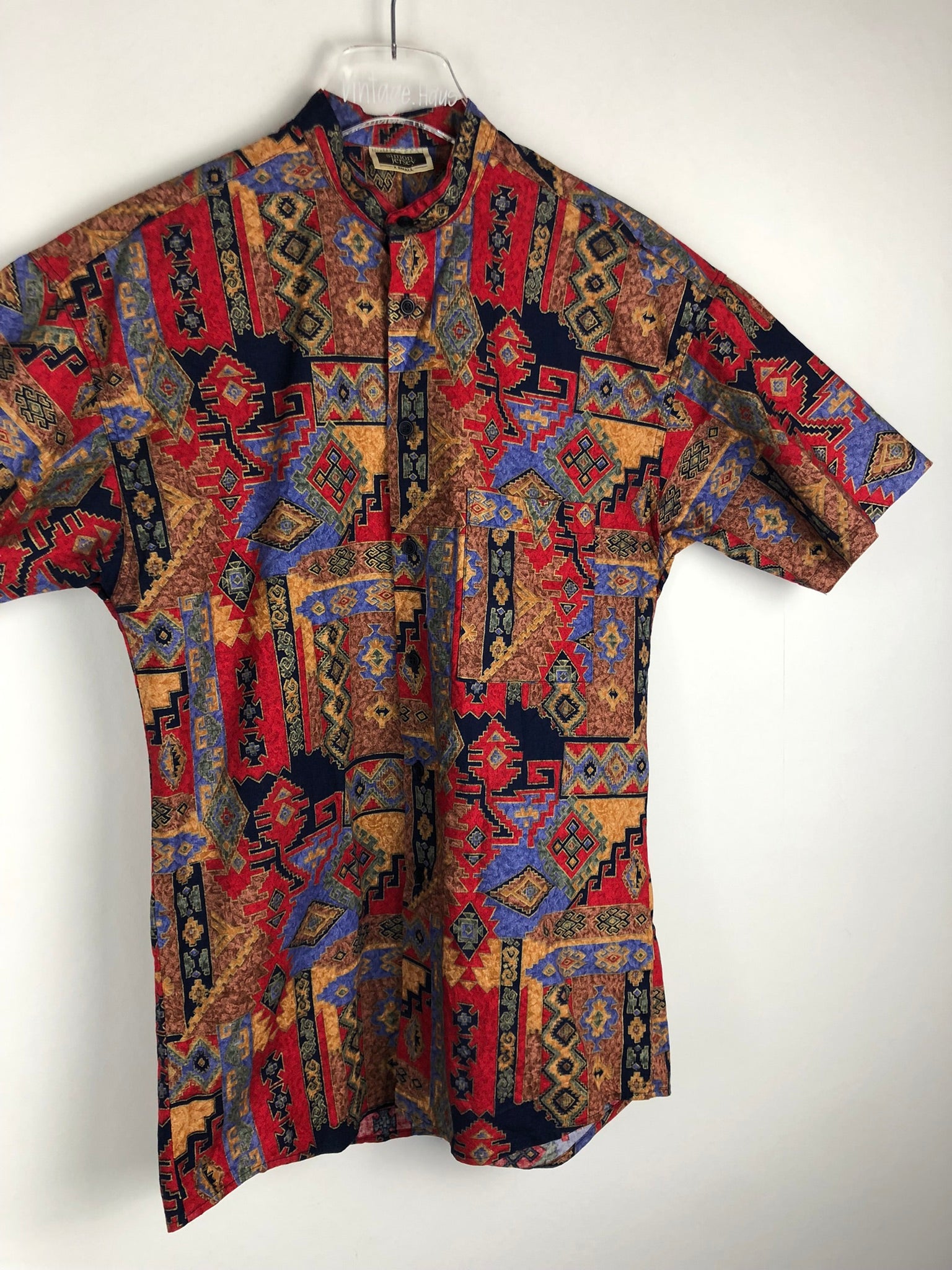 Vintage Crazy Pattern Hemd (S)
