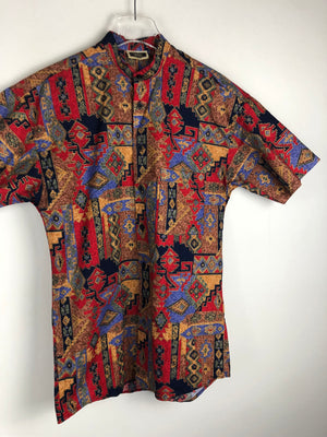 Vintage Crazy Pattern Hemd (S)