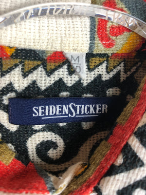 Vintage Crazy Pattern Seidensticker Baumwollhemd (M)