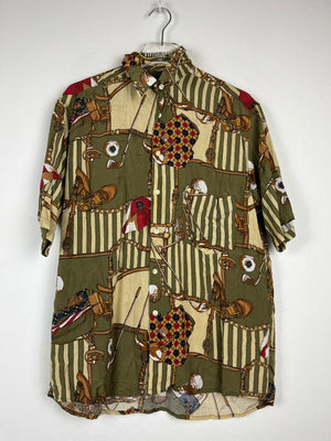 Vintage Crazy Pattern Hemd (S)