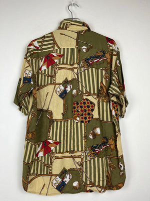 Vintage Crazy Pattern Hemd (S)