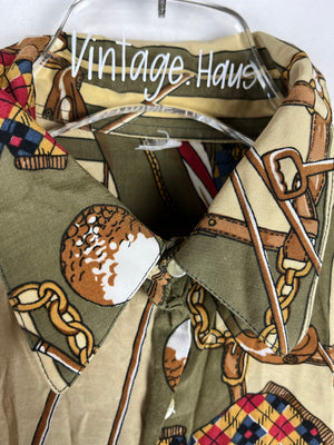 Vintage Crazy Pattern Hemd (S)