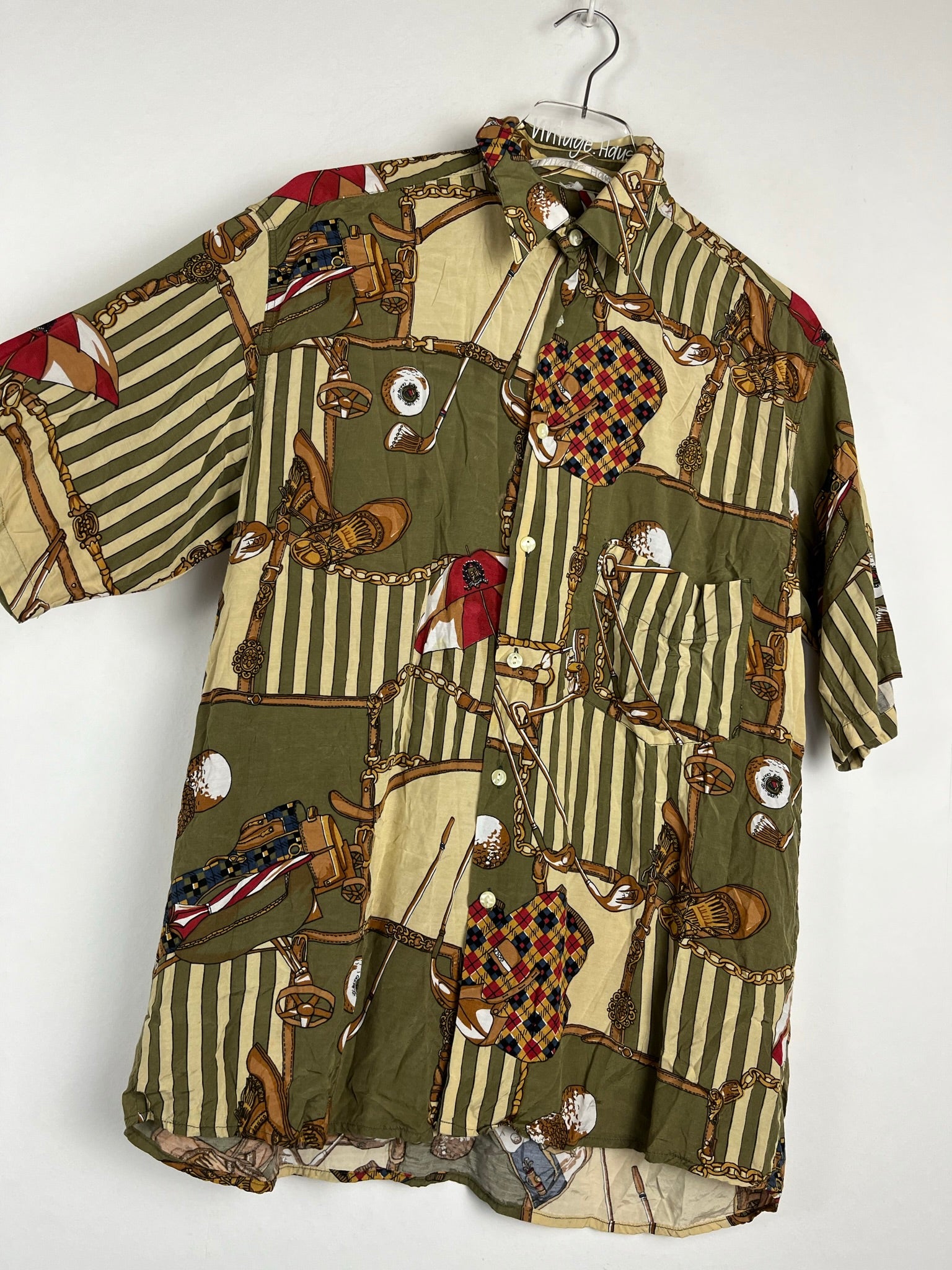 Vintage Crazy Pattern Hemd (S)