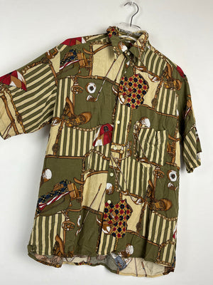 Vintage Crazy Pattern Hemd (S)