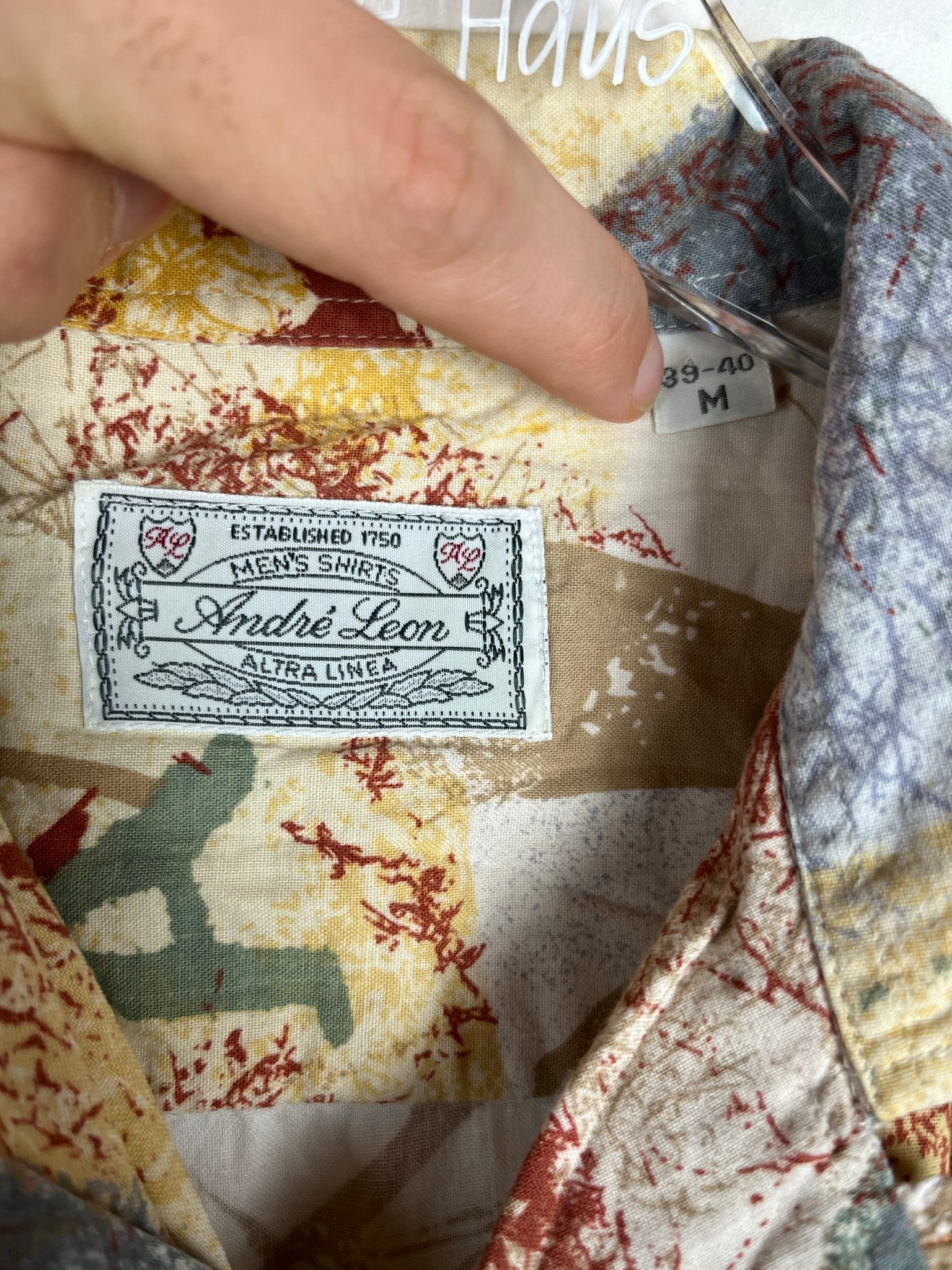Vintage Crazy Pattern Hemd (S-M)