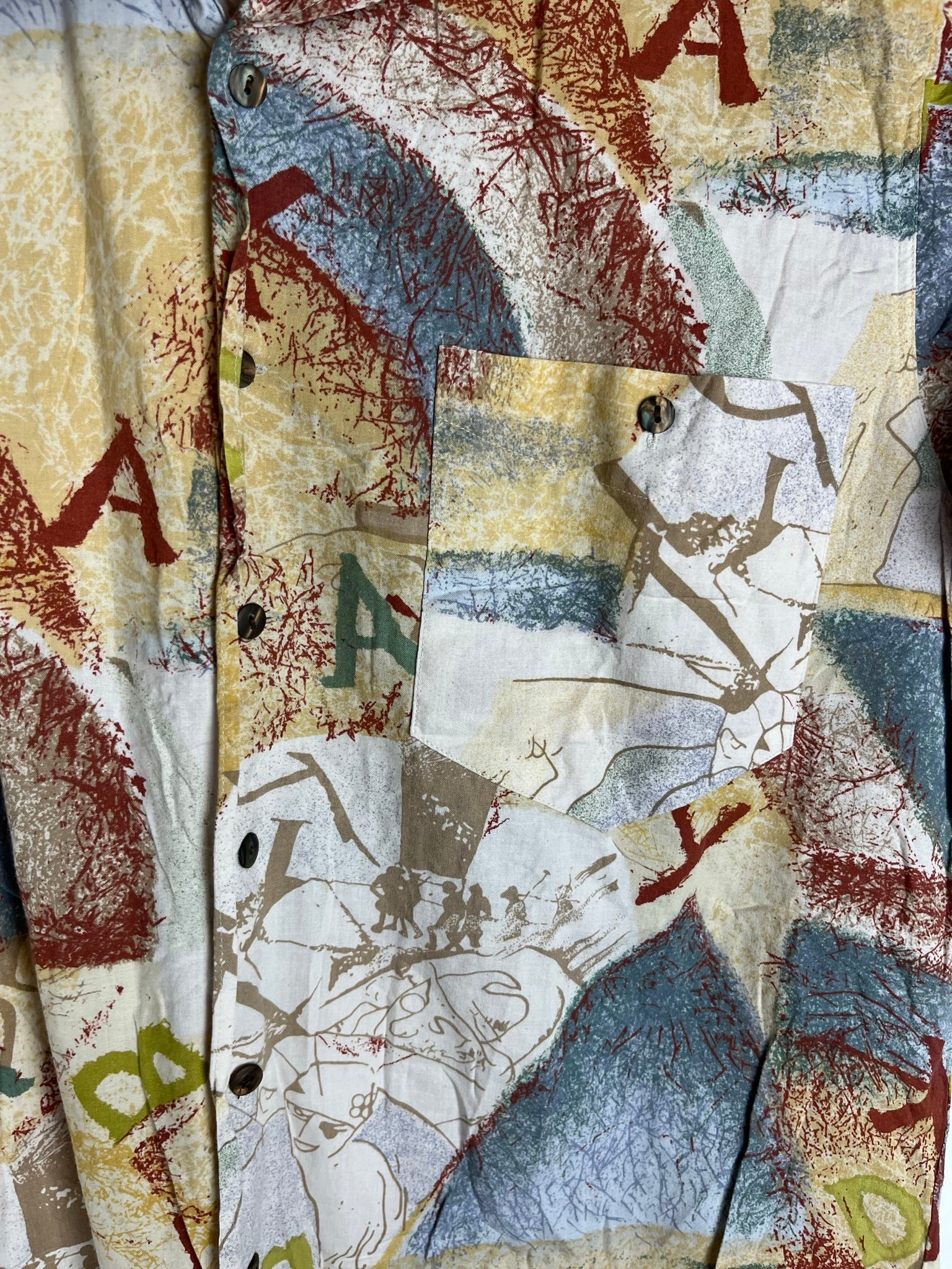 Vintage Crazy Pattern Hemd (S-M)