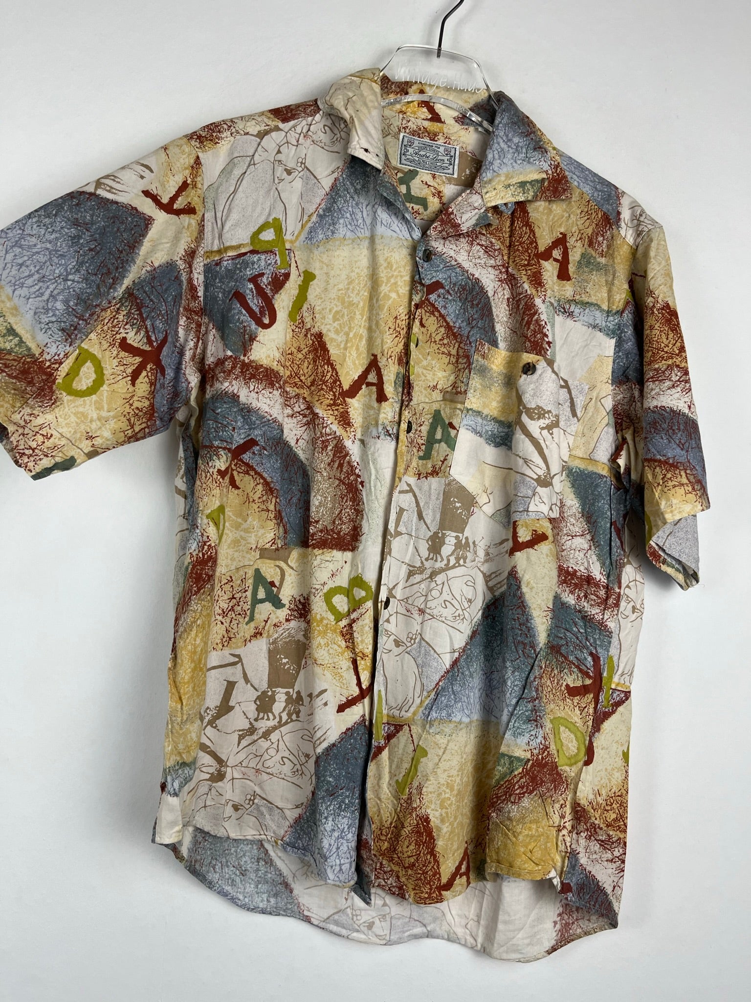 Vintage Crazy Pattern Hemd (S-M)