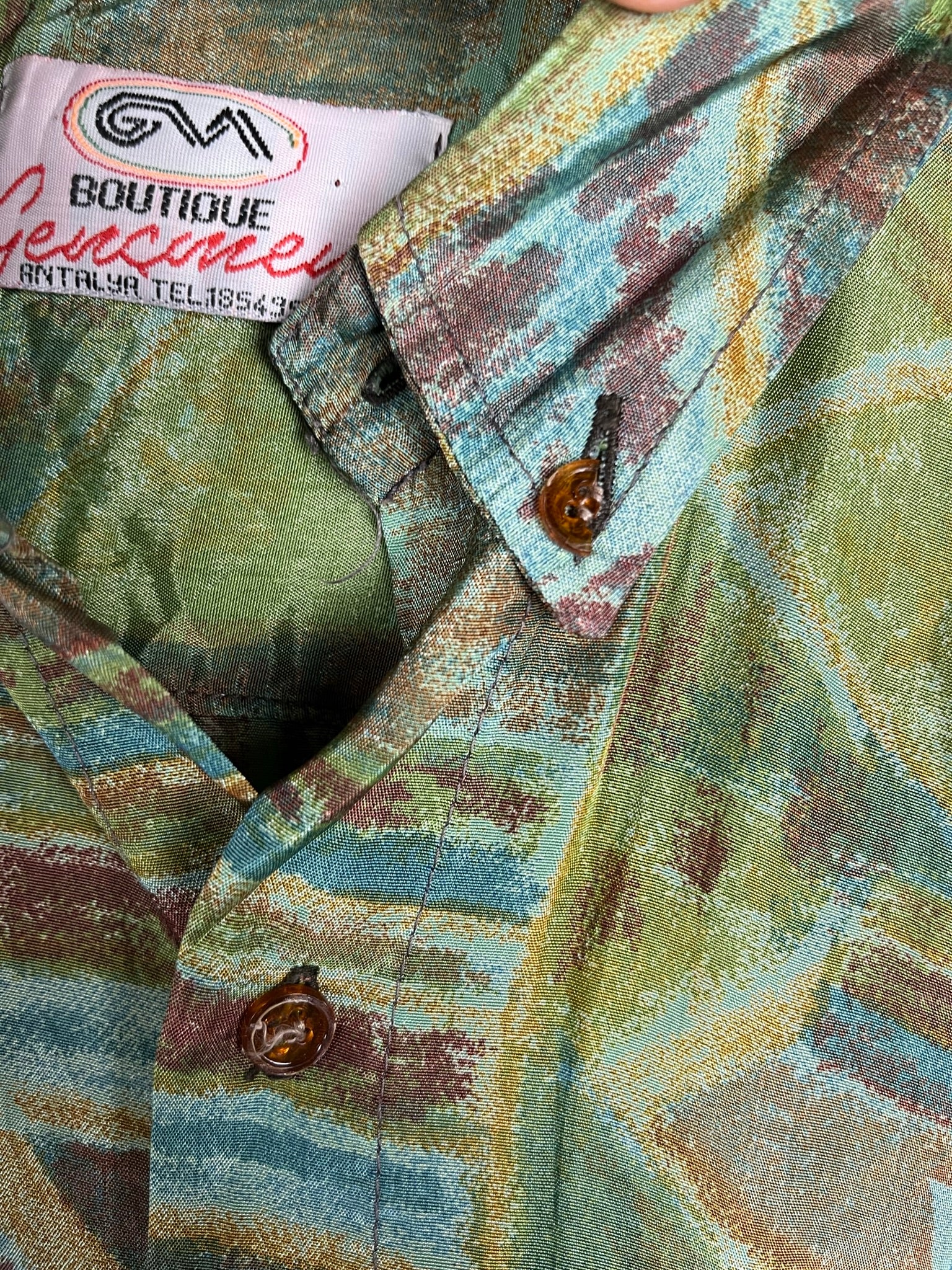 Vintage Crazy Pattern Hemd (L)