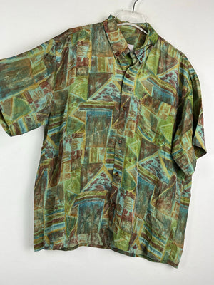 Vintage Crazy Pattern Hemd (L)
