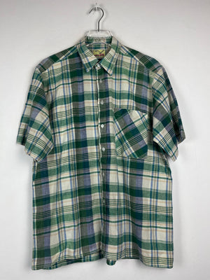 Vintage Crazy Pattern Baumwollhemd (M-L)