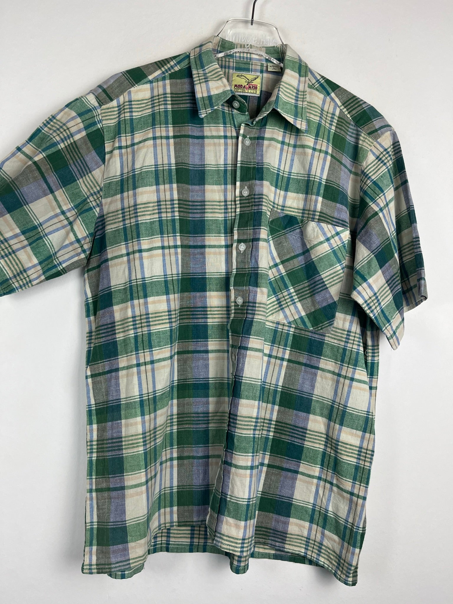 Vintage Crazy Pattern Baumwollhemd (M-L)