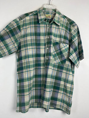 Vintage Crazy Pattern Baumwollhemd (M-L)