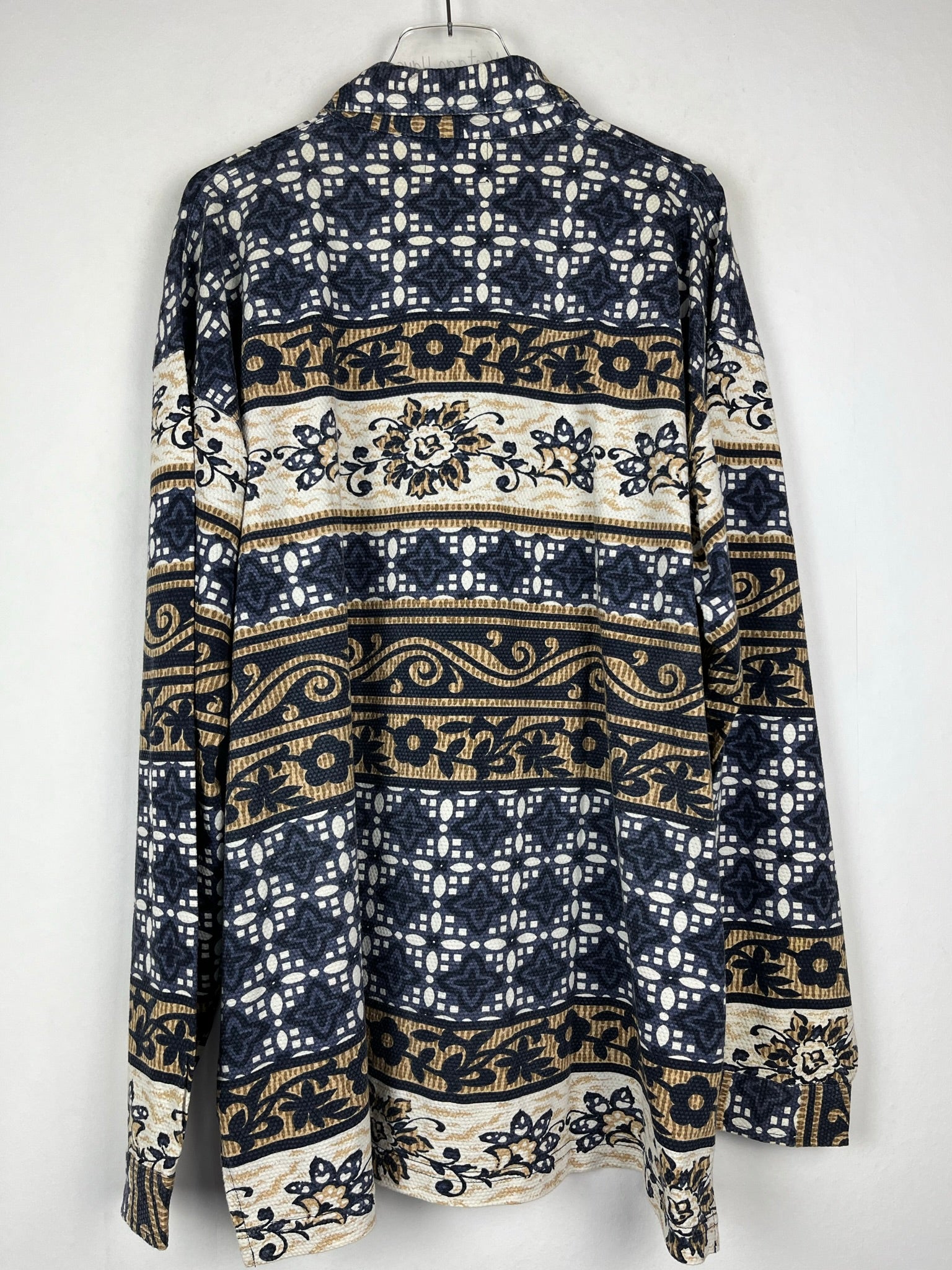 Vintage Crazy Pattern Baumwollhemd (XL)