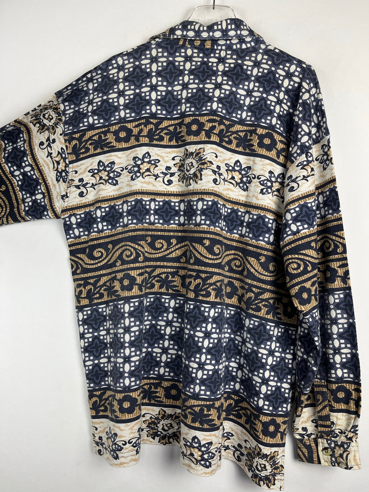 Vintage Crazy Pattern Baumwollhemd (XL)