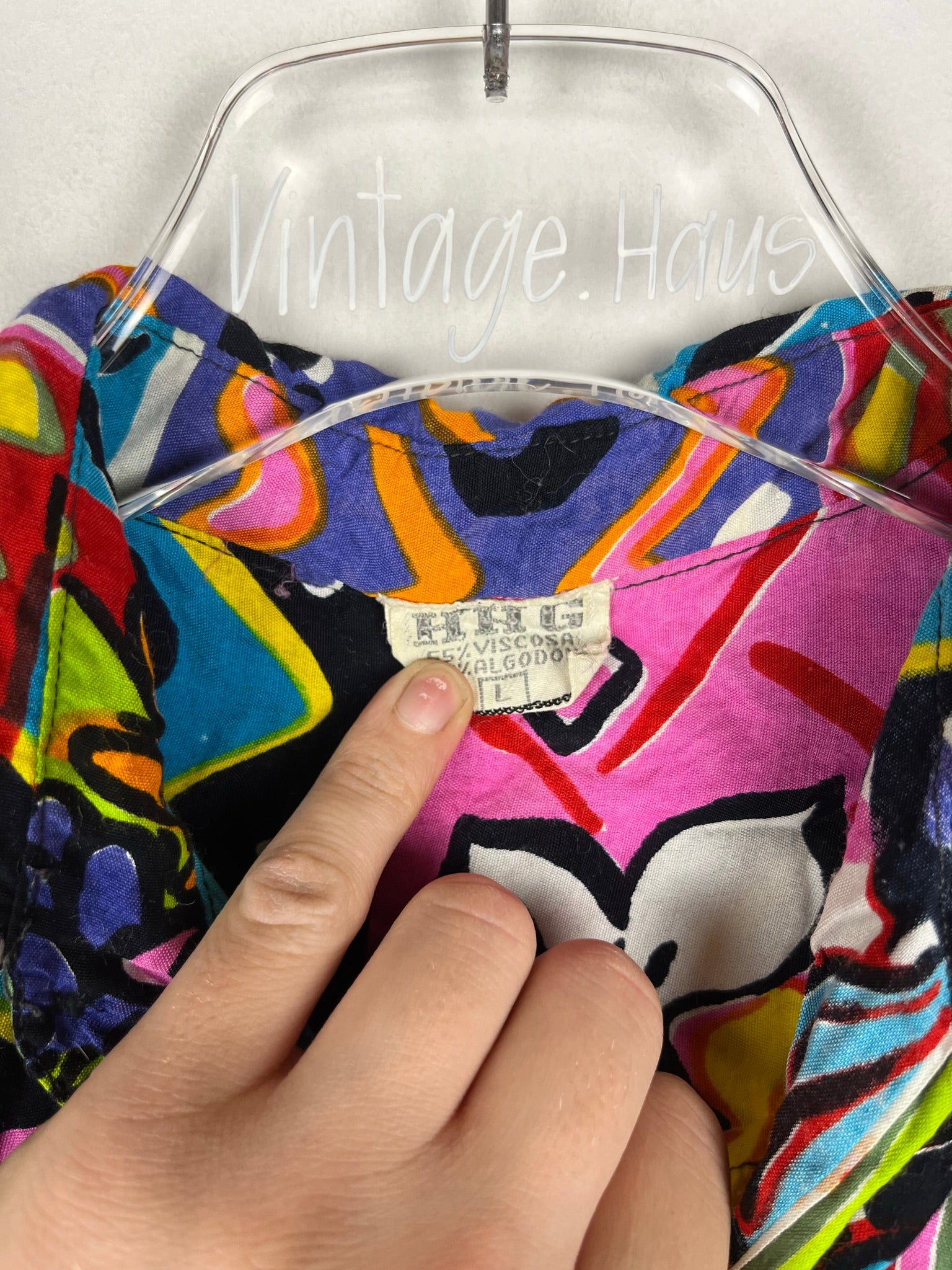 Vintage Crazy Pattern Hemd (S)