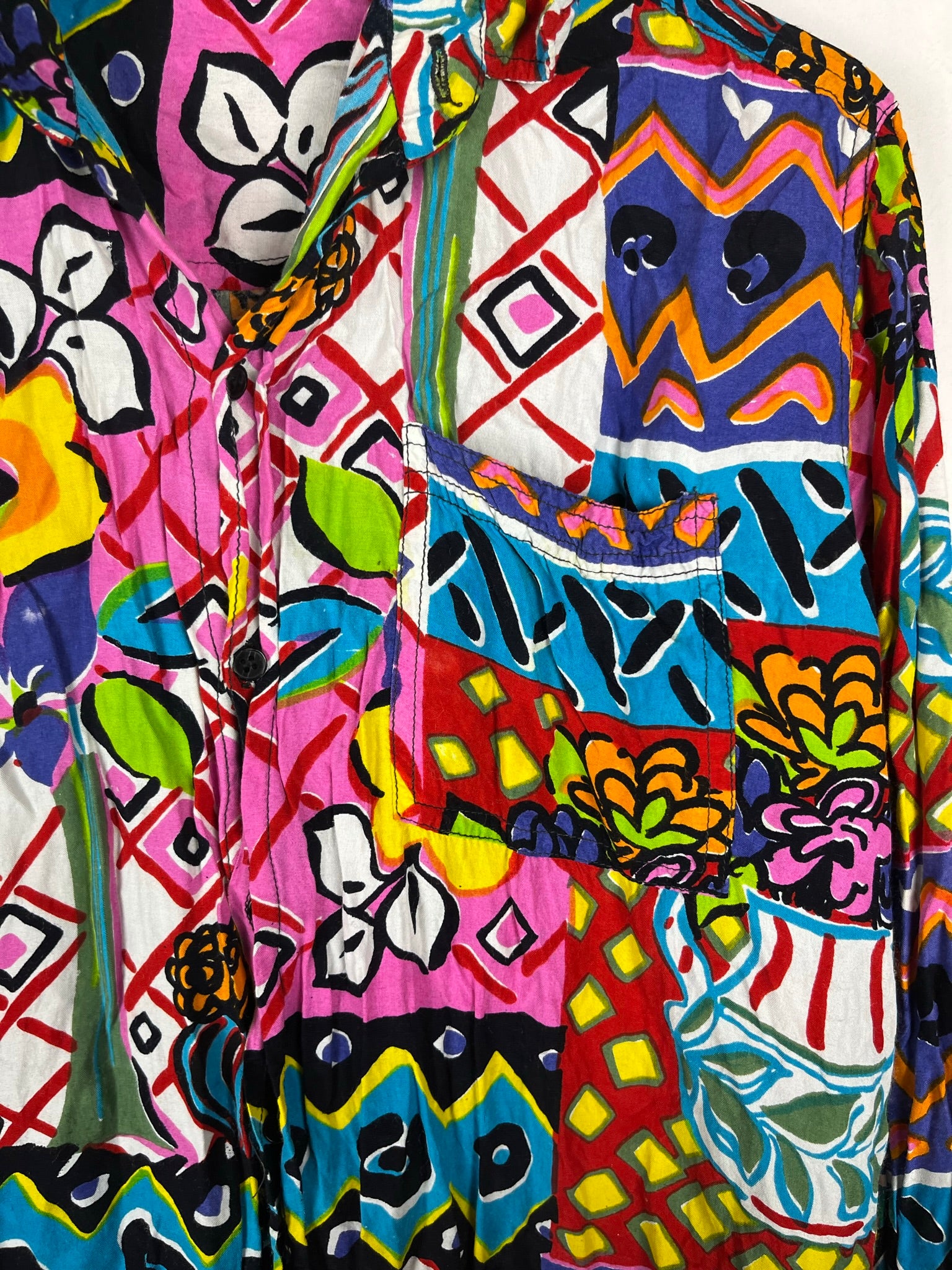 Vintage Crazy Pattern Hemd (S)