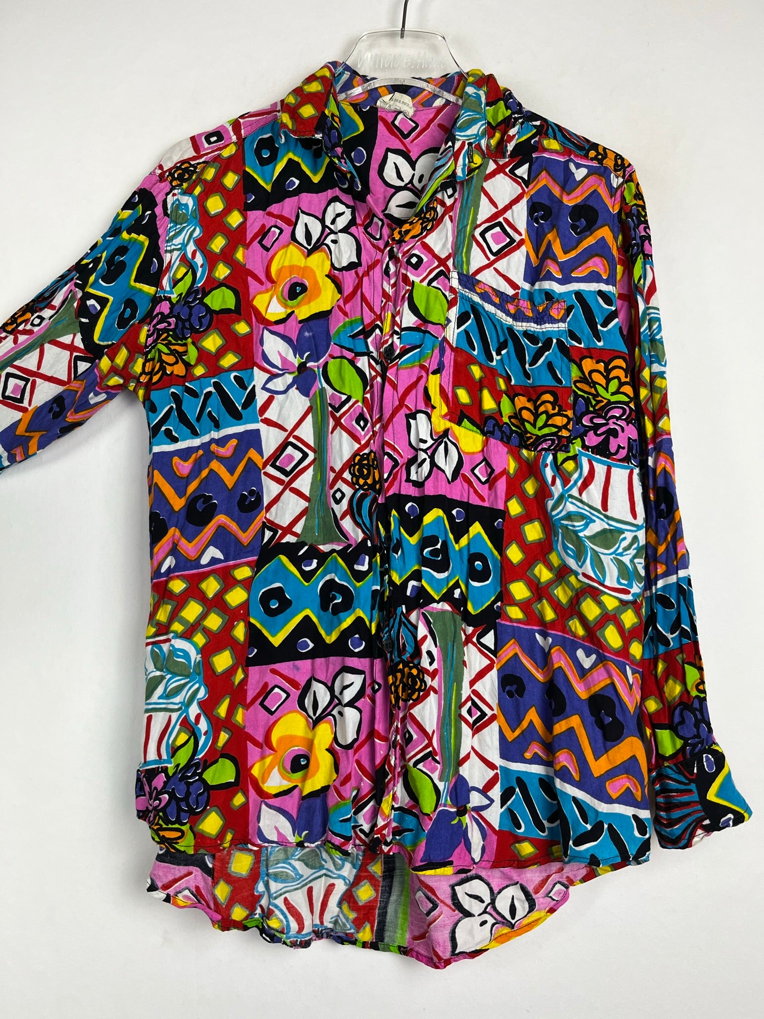 Vintage Crazy Pattern Hemd (S)