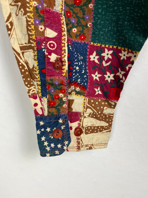 Vintage Crazy Pattern Baumwollhemd (XL)