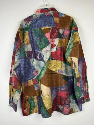 Vintage Crazy Pattern Baumwollhemd (L)