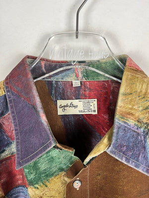 Vintage Crazy Pattern Baumwollhemd (L)