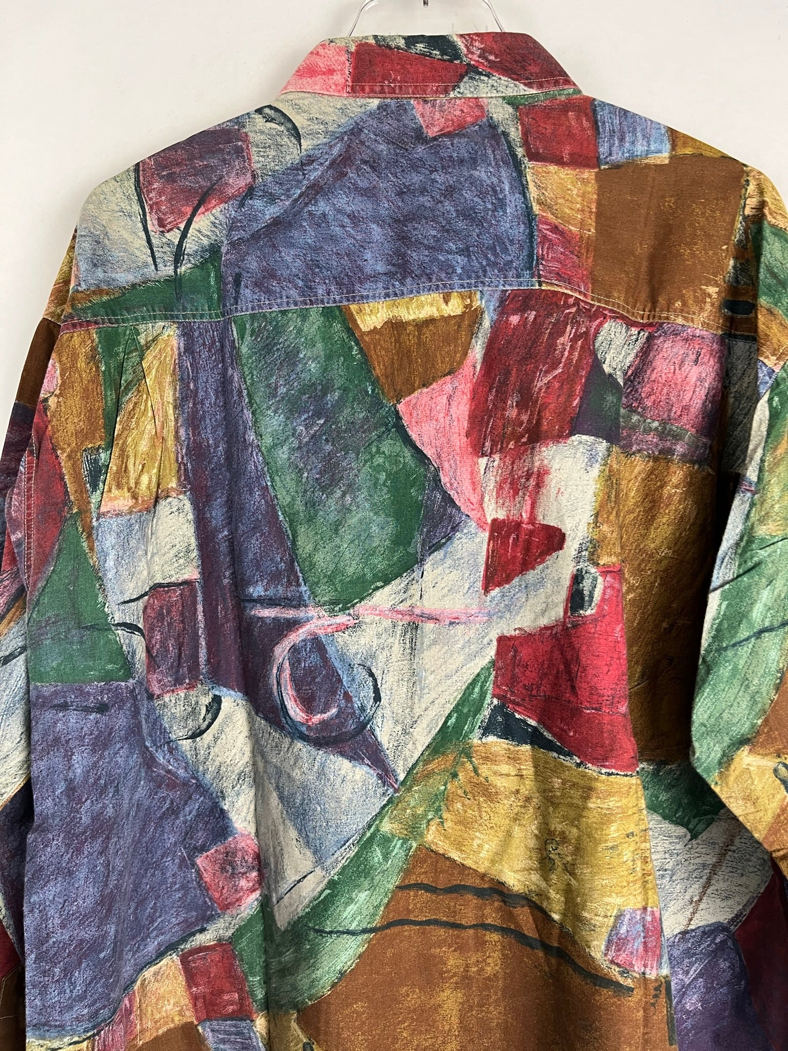 Vintage Crazy Pattern Baumwollhemd (L)