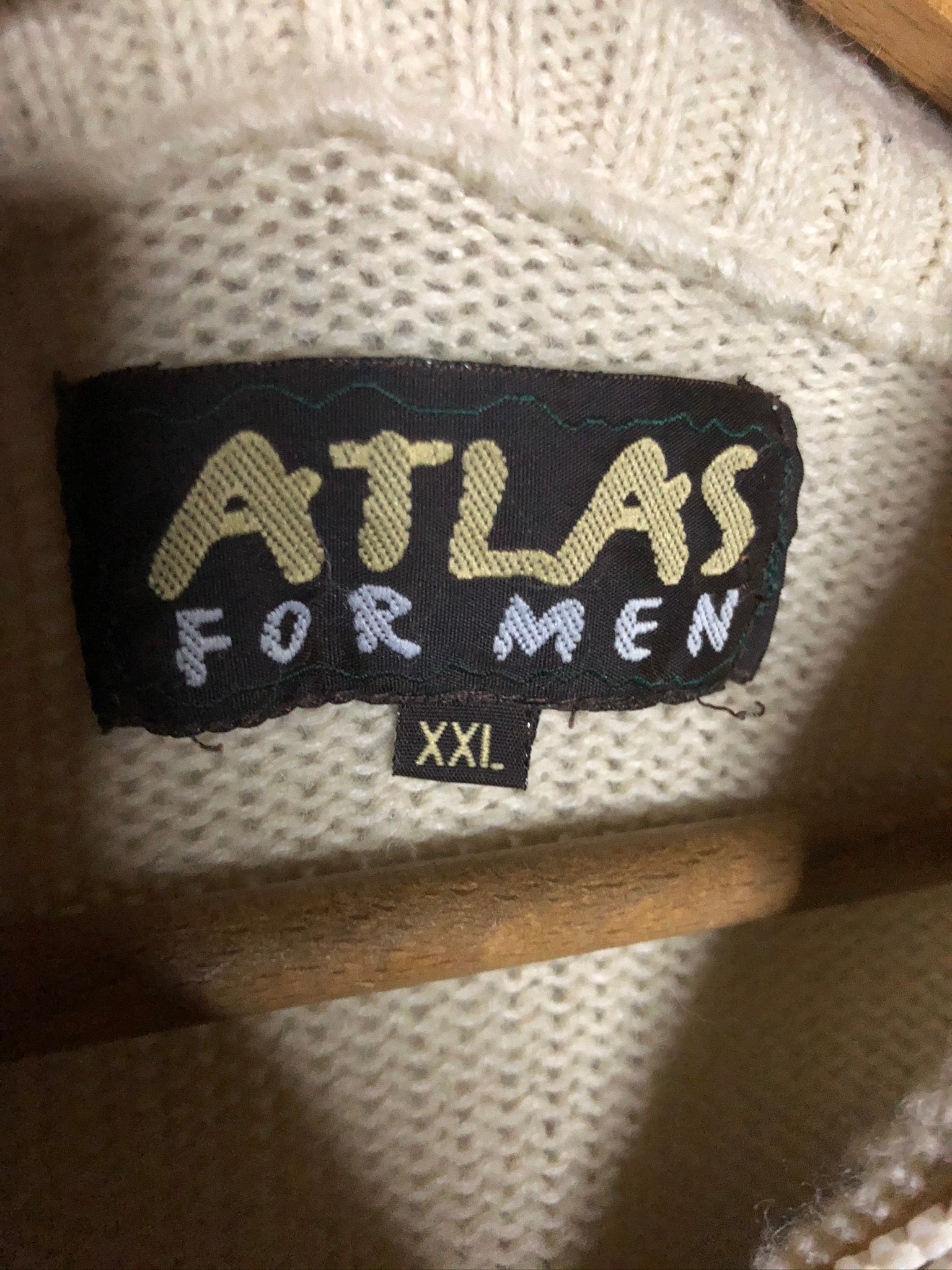 Vintage Half-Zip Wollsweater (L)